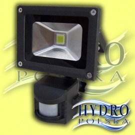 Naświetlacz LED 10W z czujnikiem ruchu (Lampa halogenowa LED, czujnik ruchu)