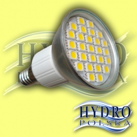 LED Żarówka 4,2W E14 27 led smd 5050 biała ciepła IP44